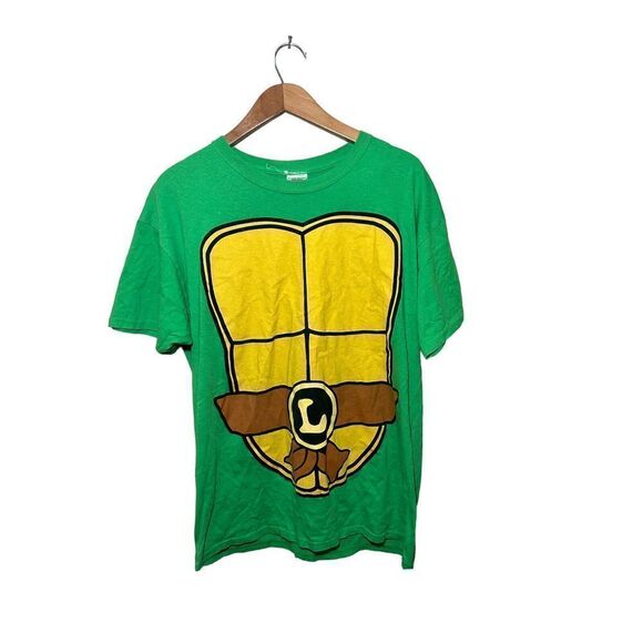 TMNT Turtle Shell Adult T-Shirt Leonardo Costume Front‎ & Back Large - Picture 1 of 5